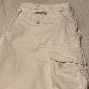 White Ralph Lauren cargo shorts